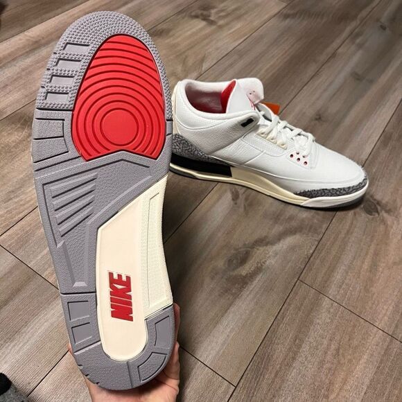 New Air Jordan 3 White Cement Reimagined 2023 Size 17 Rare Retro Authentic MJ OG - Picture 8 of 8
